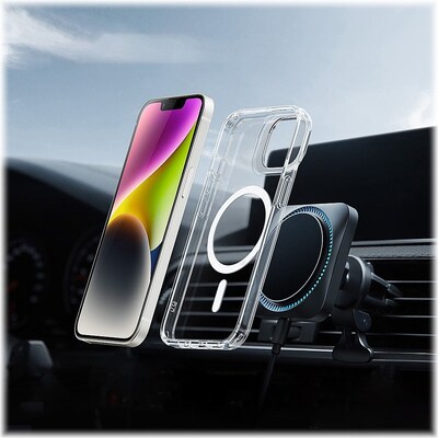 SaharaCase Hybrid-Flex Kickstand Case for Apple iPhone 14, Clear (CP00319)