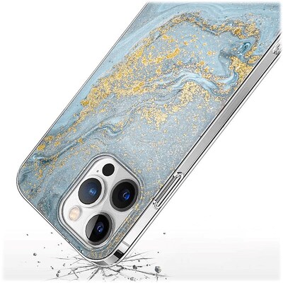 SaharaCase Marble Series Case for Apple iPhone 14 Pro Max, Blue Marble (CP00369)