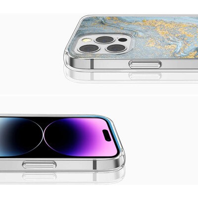 SaharaCase Marble Series Case for Apple iPhone 14 Pro Max, Blue Marble (CP00369)