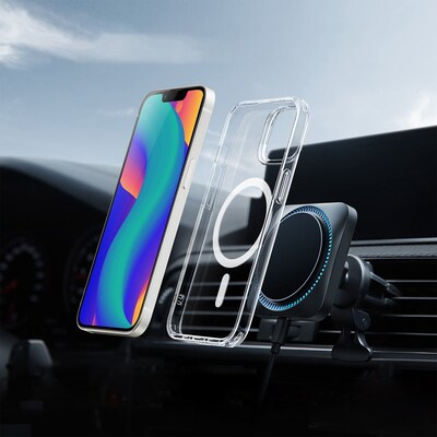 SaharaCase Hybrid-Flex Hard Shell Case for Apple iPhone 14, Clear (CP00318)