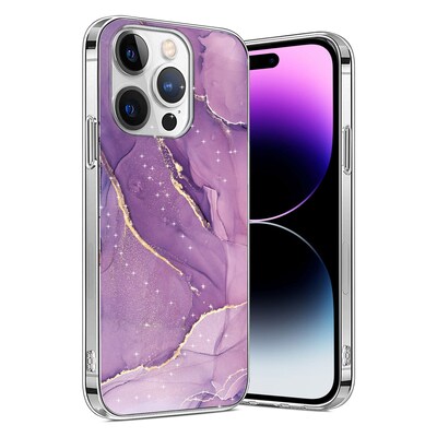 SaharaCase Marble Series Case for Apple iPhone 14 Pro Max, Purple Marble (CP00368)