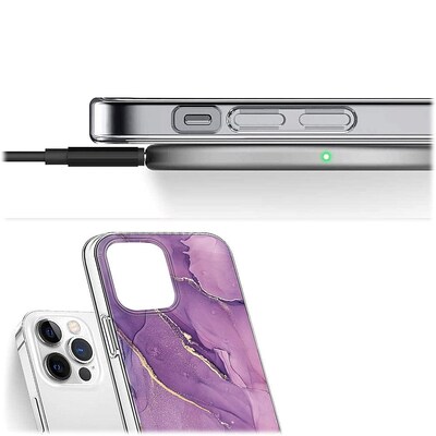 SaharaCase Marble Series Case for Apple iPhone 14 Pro Max, Purple Marble (CP00368)