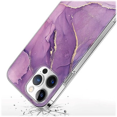 SaharaCase Marble Series Case for Apple iPhone 14 Pro Max, Purple Marble (CP00368)