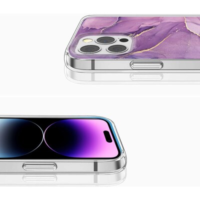 SaharaCase Marble Series Case for Apple iPhone 14 Pro Max, Purple Marble (CP00368)