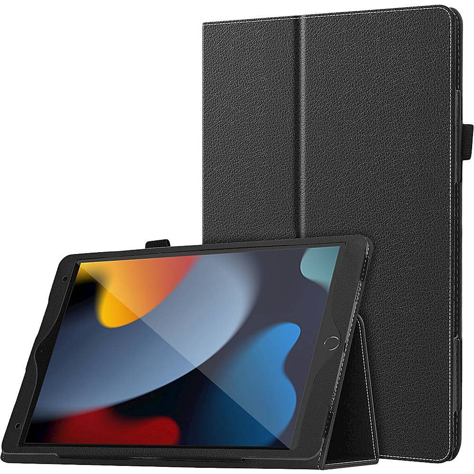 SaharaCase Bi-Fold Folio Case for Apple iPad 10.2 (9th Generation 2021), Black (TB00065)