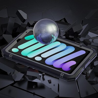 SaharaCase Water-Resistant Case for Apple iPad mini A17 Pro & 6th Generation 2021, Black (TB00062)