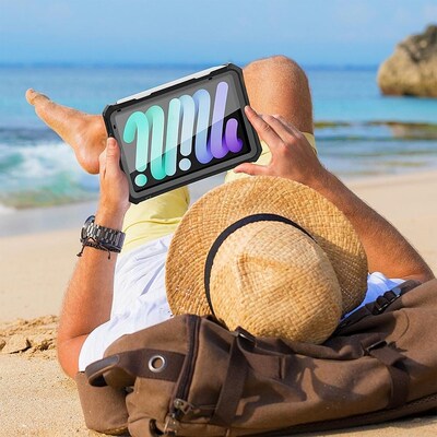 SaharaCase Water-Resistant Case for Apple iPad mini A17 Pro & 6th Generation 2021, Black (TB00062)