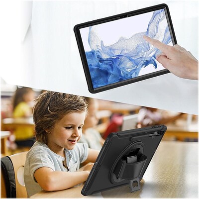 SaharaCase Protection Hand Strap Series Case for Samsung Galaxy Tab S8 Ultra, Black (TB00227)
