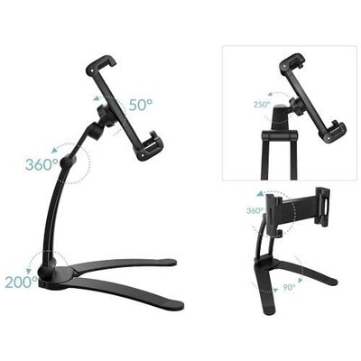 SaharaCase Stand Mount for Most Cell Phones and Tablets, Black (TB00090)