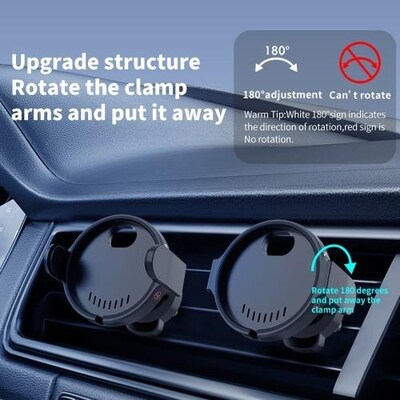 SaharaCase Car Vent Mount Compatible with MagSafe for Most Cell Phones, Black (TB00096)