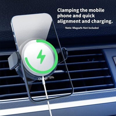 SaharaCase Car Vent Mount Compatible with MagSafe for Most Cell Phones, Black (TB00096)