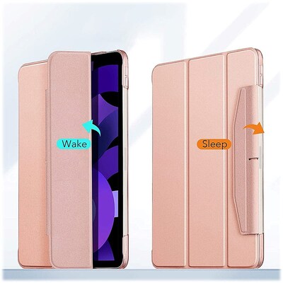 SaharaCase AirShield Series Folio Case for iPad Air 10.9" (4th Gen, 5th Gen) and iPad Air 11-inch M2 & M3, Rose Gold