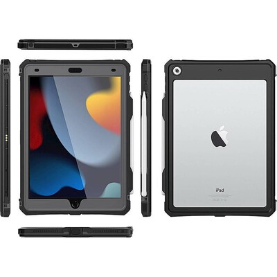 SaharaCase Water-Resistant Case for Apple iPad 10.2" (9th Generation 2021), Black (TB00084)