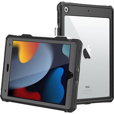 SaharaCase Water-Resistant Case for Apple iPad 10.2" (9th Generation 2021), Black (TB00084)
