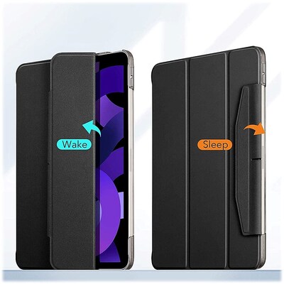 SaharaCase AirShield Series Folio Case for iPad Air 10.9-inch (4th Gen, 5th Gen) and iPad Air 11-inch M2 & M3), Black (TB00243)