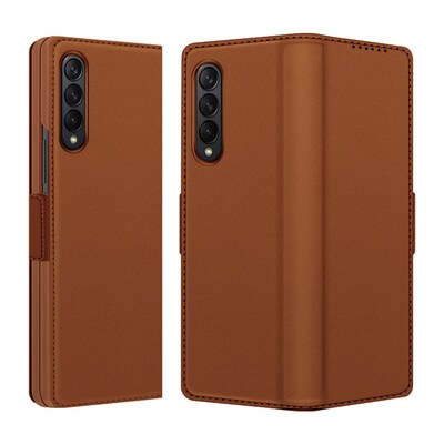 SaharaCase Folio Wallet Case for Samsung Galaxy Z Fold4, Brown (CP00310)