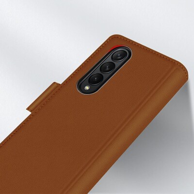 SaharaCase Folio Wallet Case for Samsung Galaxy Z Fold4, Brown (CP00310)