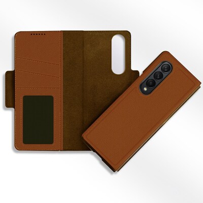 SaharaCase Folio Wallet Case for Samsung Galaxy Z Fold4, Brown (CP00310)
