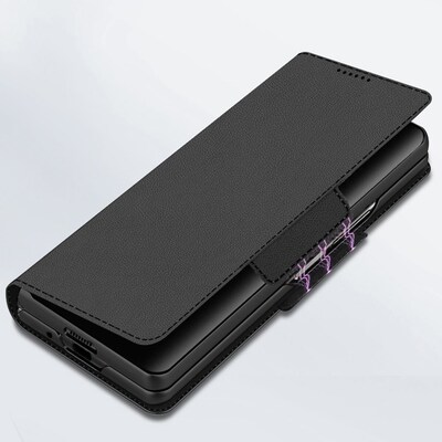 SaharaCase Folio Wallet Case for Samsung Galaxy Z Fold4, Black (CP00309)