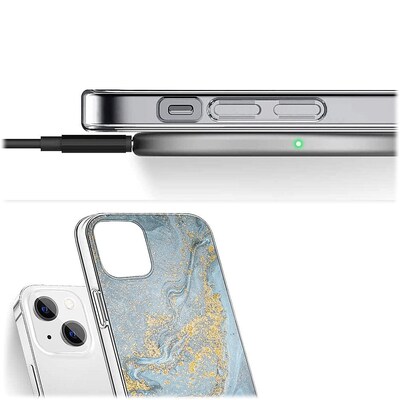 SaharaCase Marble Series Case for Apple iPhone 14 Plus, Blue Marble (CP00335)