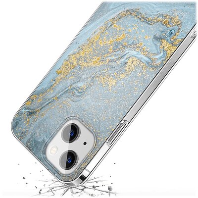 SaharaCase Marble Series Case for Apple iPhone 14 Plus, Blue Marble (CP00335)