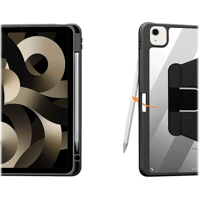 SaharaCase Rotating Folio Case for iPad Air 10.9-inch (4th Gen, 5th Gen) and iPad Air 11-inch M2 & M3, Black (TB00246)