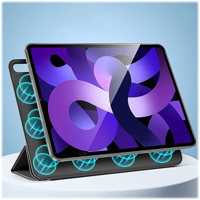 SaharaCase Magnetic Series Folio Case for iPad Air 10.9-inch (4th Gen, 5th Gen) and iPad Air 11-inch M2 & M3, Black (TB00245)