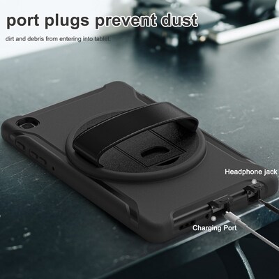 SaharaCase PROTECTION Hand Strap Series Case for Samsung Galaxy Tab A7 Lite, Black (TB00129)