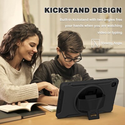 SaharaCase PROTECTION Hand Strap Series Case for Samsung Galaxy Tab A7 Lite, Black (TB00129)