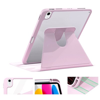 SaharaCase Rotating Folio Case for iPad 11'' (A16) and iPad 10.9" (10th Gen) , Pink (TB00274)