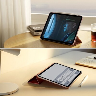 SaharaCase AirShield Boost Folio Case for iPad 11'' (A16) and iPad 10.9" (10th Gen), Rose Gold (TB00270)