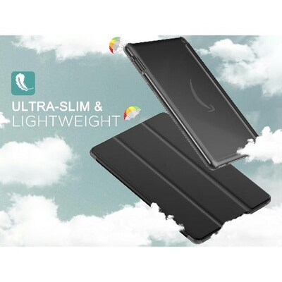 SaharaCase Tri-Fold Folio Case for Amazon Fire HD 10 (2021), Black (TB00120)