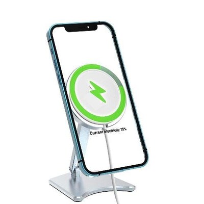 SaharaCase Stand Compatible with MagSafe for Most Cell Phones, Silver (TB00094)