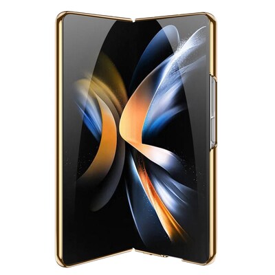 SaharaCase Marble Series Case for Samsung Galaxy Z Fold4, Blue/Gold (CP00312)
