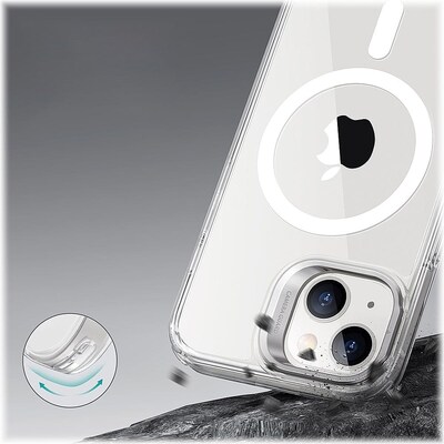 SaharaCase Hybrid-Flex Kickstand Case for Apple iPhone 14 Plus, Clear (CP00328)