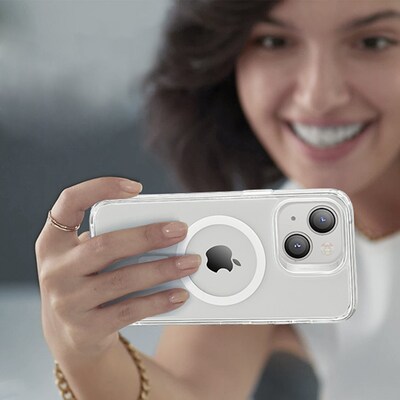 SaharaCase Hybrid-Flex Hard Shell Case for Apple iPhone 14 Plus, Clear (CP00327)