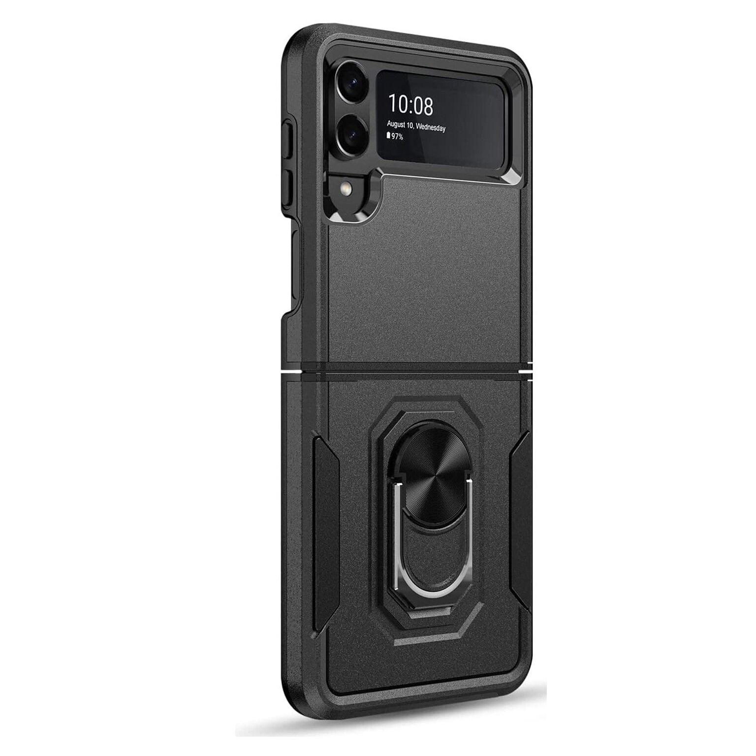 SaharaCase Heavy Duty Kickstand Series Case for Samsung Galaxy Z Flip4, Black (CP00303)