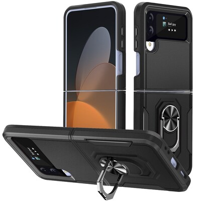 SaharaCase Heavy Duty Kickstand Series Case for Samsung Galaxy Z Flip4, Black (CP00303)
