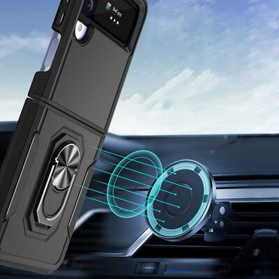 SaharaCase Heavy Duty Kickstand Series Case for Samsung Galaxy Z Flip4, Black (CP00303)