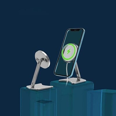 SaharaCase Stand Compatible with MagSafe for Most Cell Phones, Silver (TB00094)