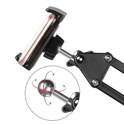 SaharaCase Long Arm Stand Holder for Most Cell Phones and Tablets, Black (TB00093)