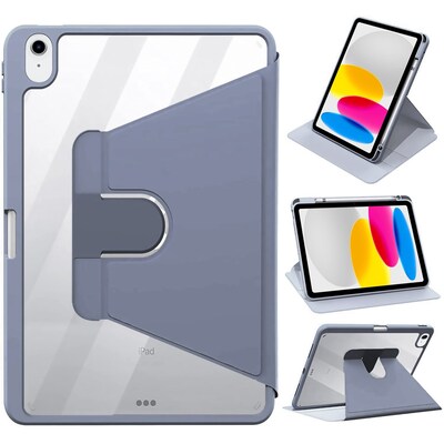SaharaCase Rotating Folio Case for iPad 11'' (A16) and iPad 10.9" (10th Gen) , Shadow Purple Gray (TB00273)