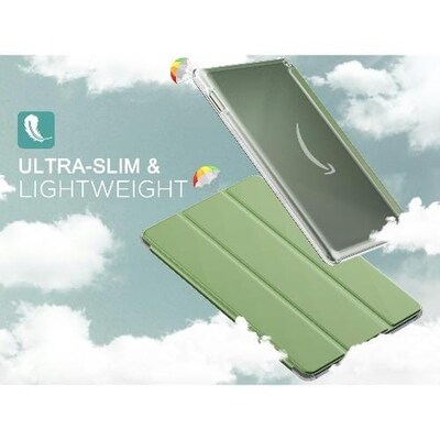 SaharaCase Tri-Fold Folio Case for Amazon Fire HD 10 (2021), Olive Green (TB00122)