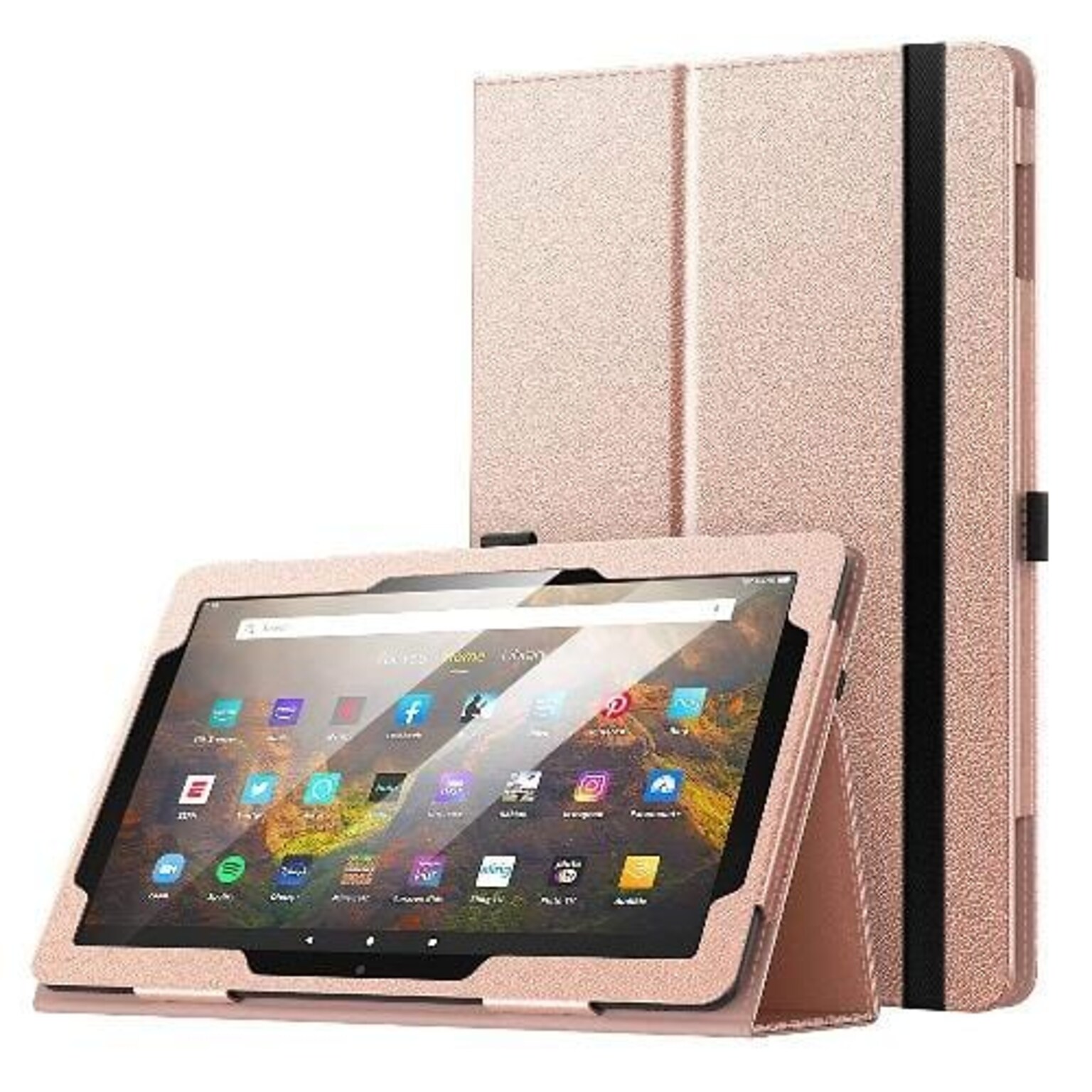 SaharaCase Bi-Fold Folio Case for Amazon Fire HD 10 (2021), Rose Gold (TB00117)