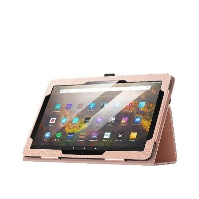 SaharaCase Bi-Fold Folio Case for Amazon Fire HD 10 (2021), Rose Gold (TB00117)