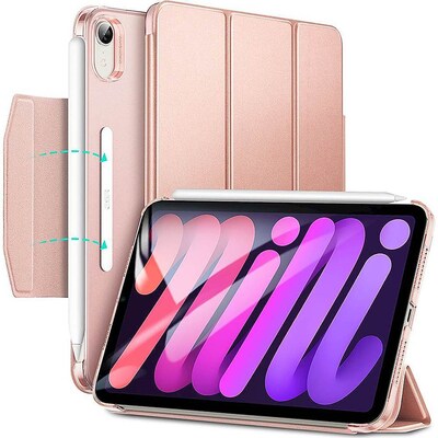SaharaCase ESR Folio Case for Apple iPad mini A17 Pro & 6th Generation 2021, Rose Gold (TB00044)