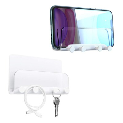SaharaCase Bathroom Wall Mount for Most Cell Phones, Clear White (TB00109)