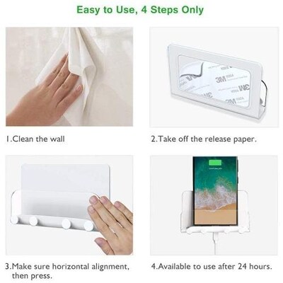 SaharaCase Bathroom Wall Mount for Most Cell Phones, Clear White (TB00109)