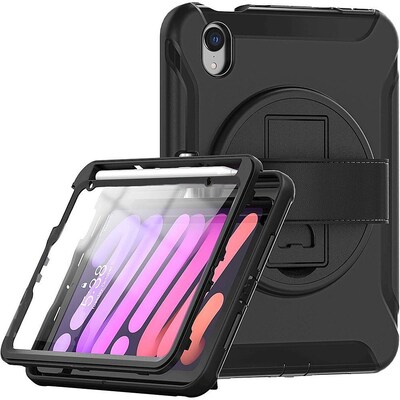 SaharaCase Protection Hand Strap Series Case for Apple iPad mini A17 Pro & 6th Generation 2021, Black (TB00054)