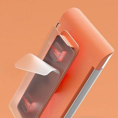 SaharaCase Bathroom Wall Mount for Most Cell Phones, Black and Orange (TB00108)